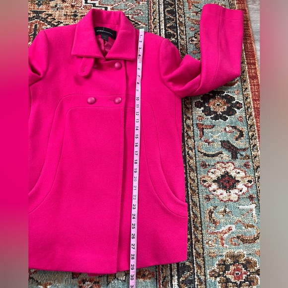 Hot Pink 100% Wool Coat Jacket size Medium Barbiecore - Picture 3 of 9